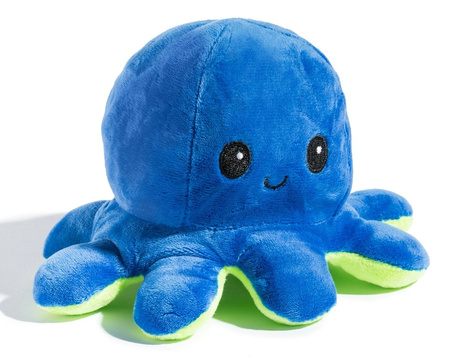 Reversible plush toy - octopus (dark blue - green)