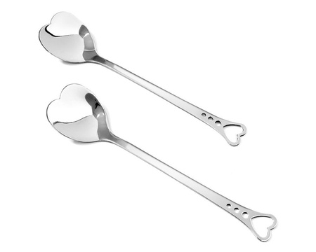 Heart shaped spoons 2 pcs set