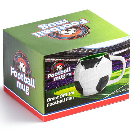 FOOTBALL mug (ceramics) -  green interior
