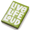 Notebook LIVE LIFE LOUD with sequins
