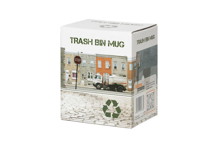 Trash bin mug - green